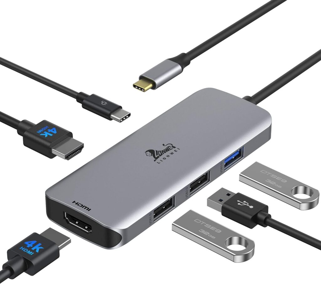 USB C Hub Dual HDMI by LIONWEI